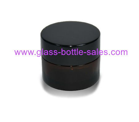 20g,30g,50g Amber Glass Cosmetic Jar With Lid