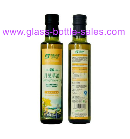 250ml Dorica Dark Green Olive Oil Glass Bottle With Cap