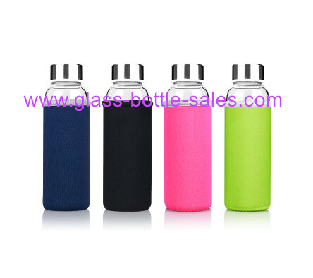 300ml Clear Water Glass Bottle With Cap