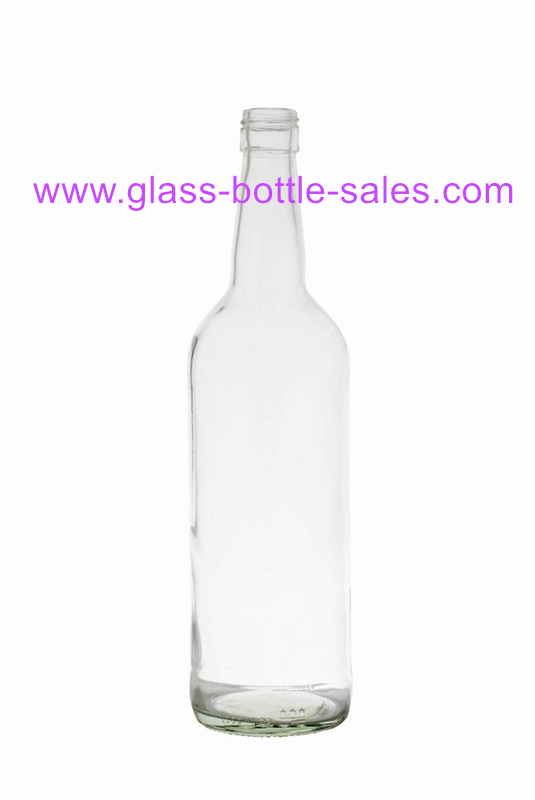 750ml Clear Glass Whiskey Bottle