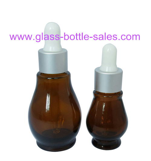 Single Gourd Amber Essential Oil Glass Bottle