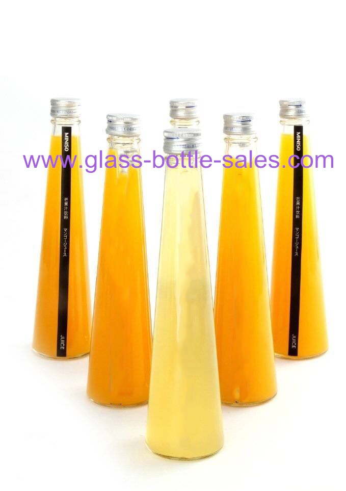 300ml锥形玻璃果汁瓶