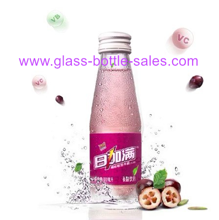 100ml Clear Glass Juice Bottle With Cap