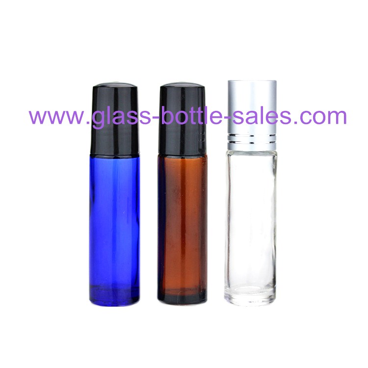 10ml Clear,Amber,Blue Perfume Roll On Glass Bottles