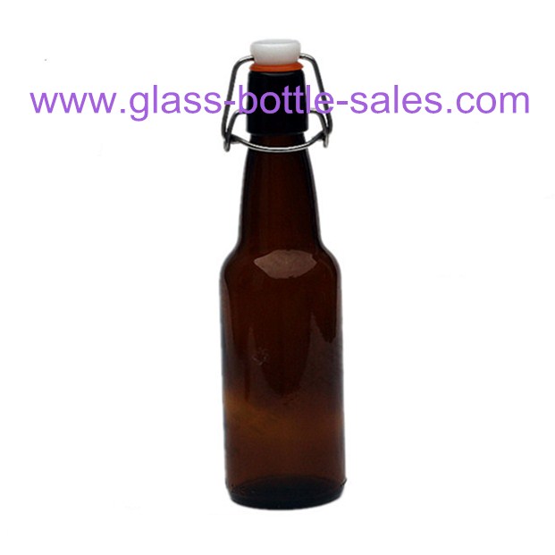 330ml Flip Top Amber Beer Glass Bottle