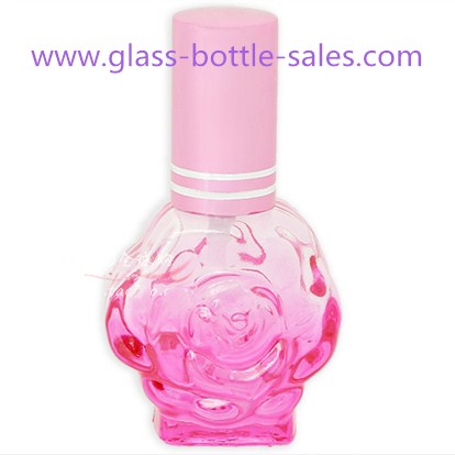 12ml Mini Pink Flower Perfume Glass Bottle