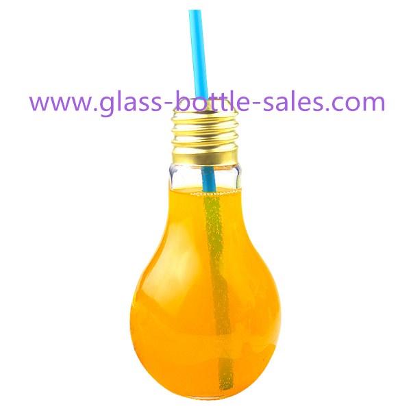 50ml-800ml透明灯泡玻璃果汁瓶