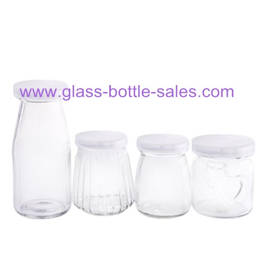 100ml,150ml,200ml Clear Glass Pudding Bottles