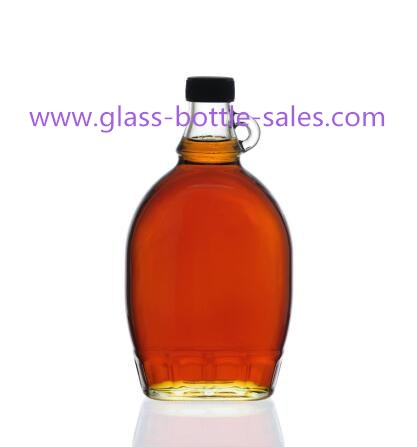 8oz Maple Flint Glass Syrup Bottle