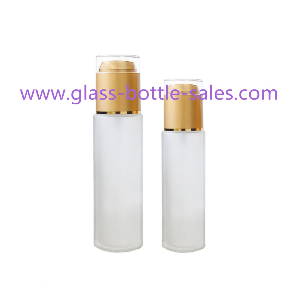 Cylinder Frost Glass Lotion Bottles