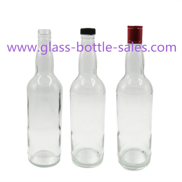 700ml Clear Whiskey Glass Bottle