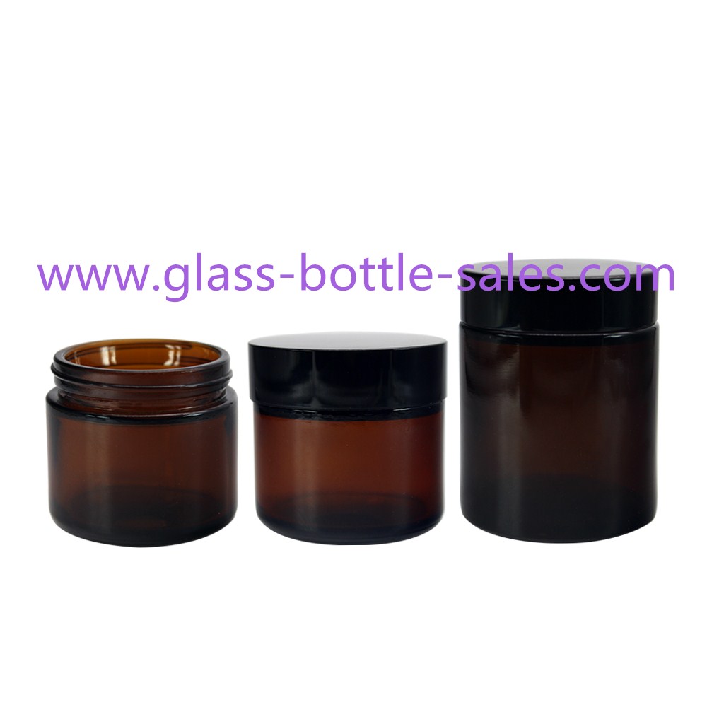 60g,100g茶色圆形玻璃膏霜瓶