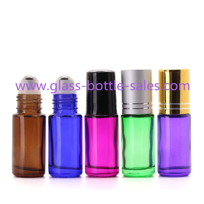 5ml Round Perfume Roll On Bottles With Caps And Rollers