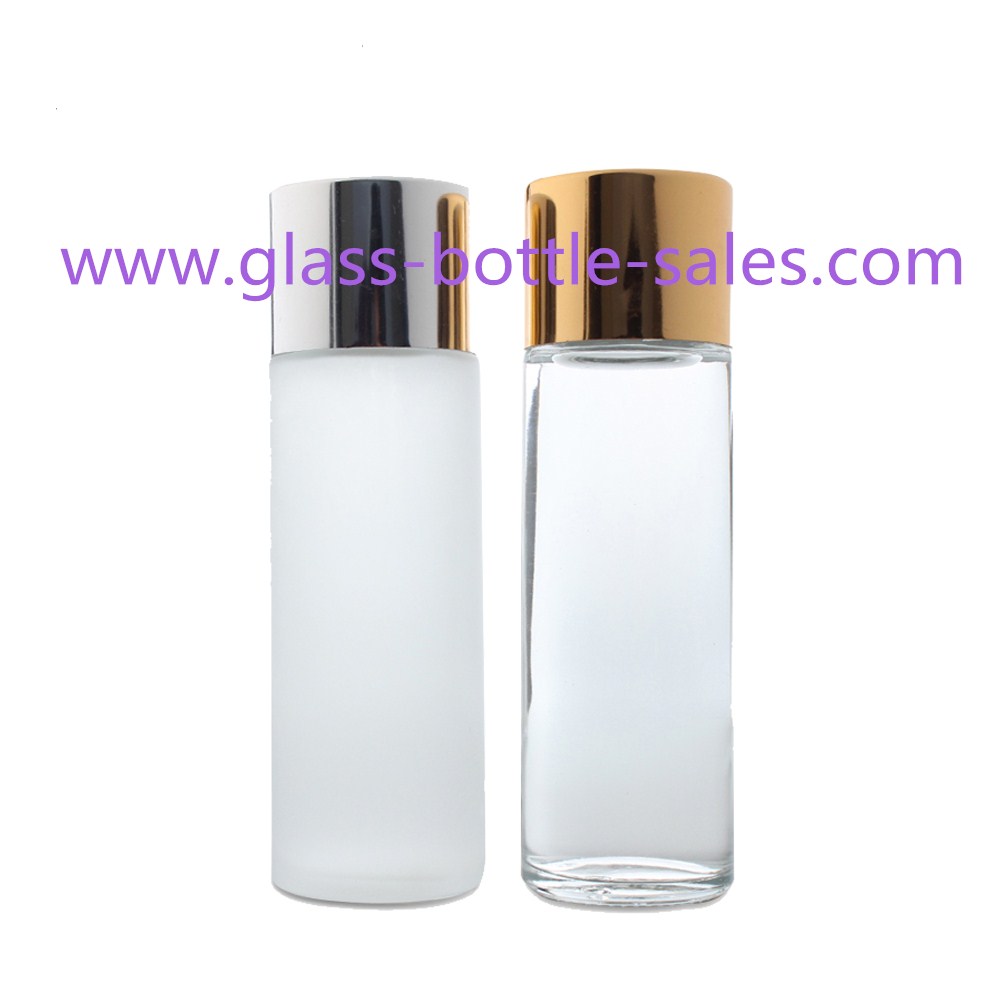 100ml,120ml Clear/Frost Cylindrical Glass Lotion Bottles
