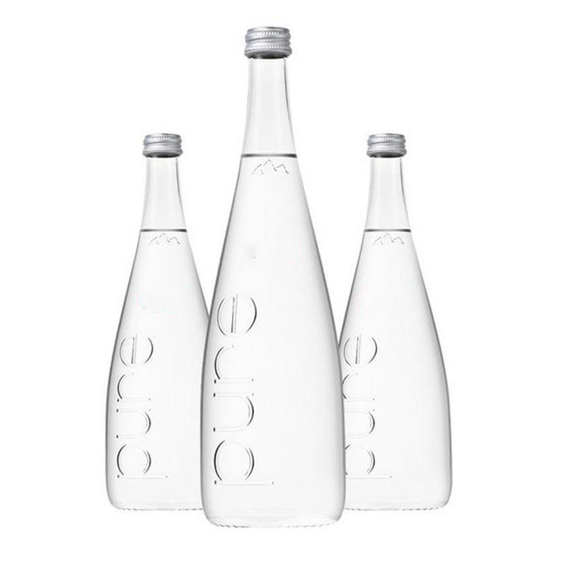 330ml,500ml Clear Evian Mineral Water Glass Bottles