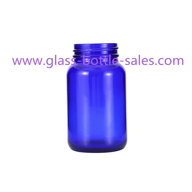 100ml-400ml蓝色宽口玻璃药瓶