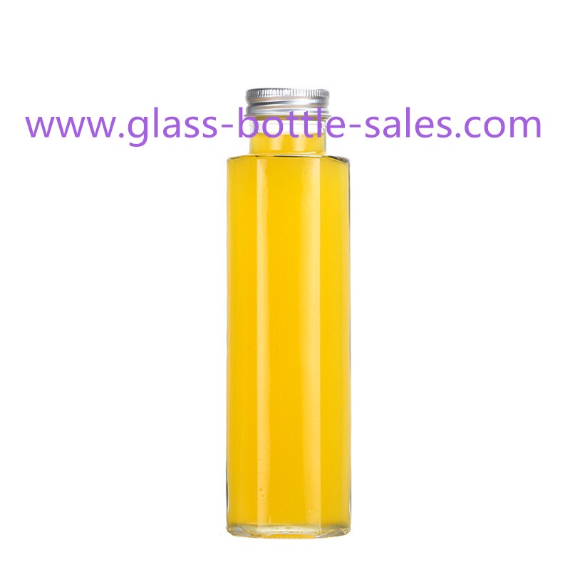 350ml六边形透明玻璃饮料果汁瓶