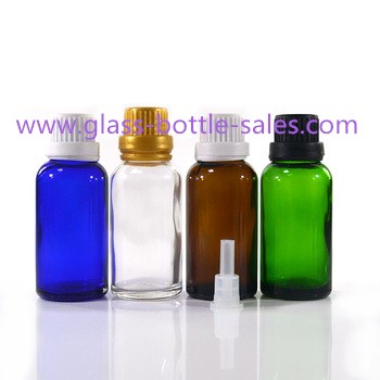 30ml Clear,Amber,Green,Blue Essential Oil Bottles With Caps